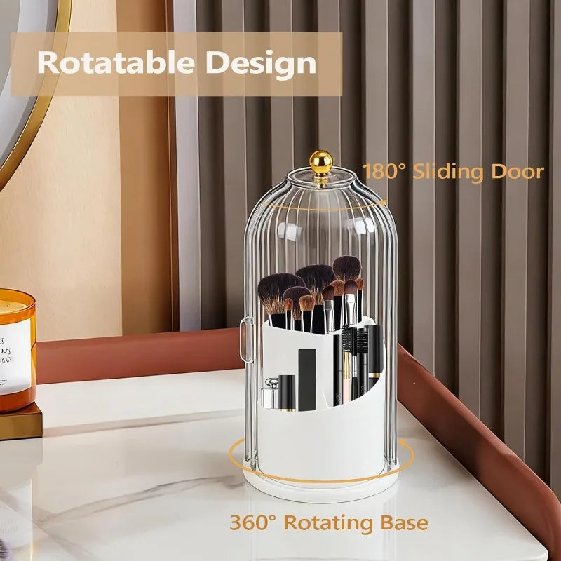 Dust-Proof 360° Luxury Rotating Brush Holder