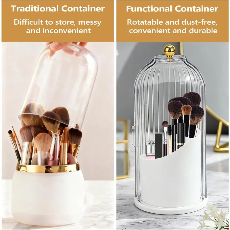 Dust-Proof 360° Luxury Rotating Brush Holder